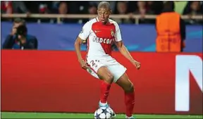  ??  ?? Kylian Mbappé a joué quatre ans à Monaco avant d’atterrir à Paris, cet été.