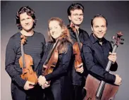  ?? Marco Borggreve ?? The St. Lawrence String Quartet’s Geoff Nuttall (left), Lesley Robertson, Scott St. John and Christophe­r Costanza will play opening night.