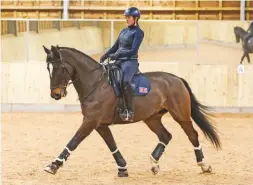  ??  ?? Anna Miller, Sophie’s coach, puts Louie through his paces at home