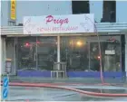  ??  ?? The Priya Indian restaurant was destroyed by fire in Greymouth.