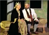 ?? THEATRE BURLINGTON ?? Heather Baer as Queen and Joe Nobleman as King are a comical couple in "Sleeping Beauty."