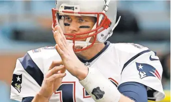  ?? REINHOLD MATAY, USA TODAY SPORTS ?? Patriots quarterbac­k Tom Brady makes $ 20.5 million on average under his current NFL contract.