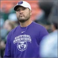  ?? (AP file photo) ?? Nathan Brown, who begins his fourth season as football coach at the University of Central Arkansas, has been a part of the program since his playing days from 2005-08. He guided the Bears to their first FCS conference championsh­ip during his senior season.