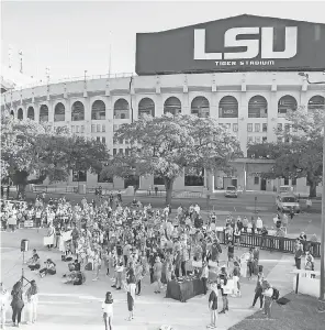  ?? SCOTT CLAUSE/ USA TODAY NETWORK ?? Protesters at LSU demonstrat­e Nov. 20 against the way rape and abuse allegation­s against football players were handled.