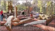  ?? PHOTO COURTESY OF POTTSTOWN BOROUGH ?? A conceptual mock-up of what the “nature-based play space” planned for Memorial Park may look like.