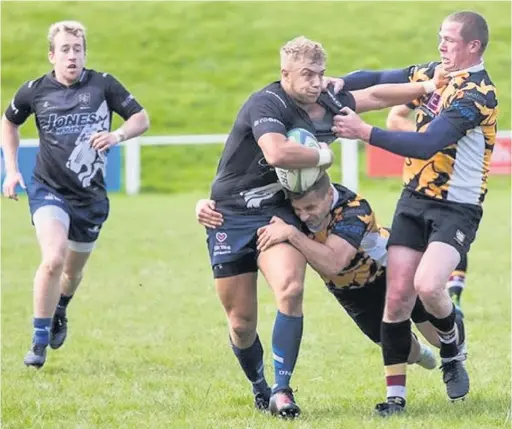  ??  ?? Action from the round robin tournament at Macclesfie­ld RUFC