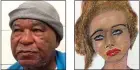  ??  ?? Confession­s: jailed killer Samuel Little, and his drawing of one of his victims