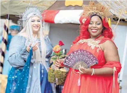  ?? JENNIFER LETT/SUN SENTINEL ?? Fairy queens are pictured at the Florida Renaissanc­e Festival in Quiet Waters Park on Saturday. The fair runs on weekends through March 24, and is open Saturdays and Sundays 10 a.m. to sunset, as well as on President's Day.