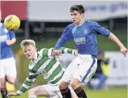  ??  ?? Future Rangers and Celtic U-17 in the Glasgow Cup