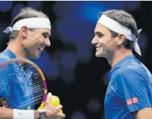  ?? AP ?? Entre ambos, 42 Grand Slam. Amistad con Rafa hasta el final.