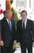  ?? | AP ?? Mariano Rajoy se reunió oficialmen­te en la Casa Blanca con Donald Trump.