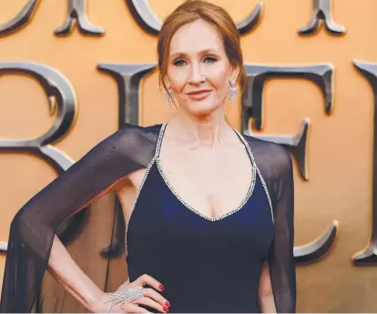  ?? ?? JK Rowling poses at the world premiere of the film Fantastic Beasts: The Secrets of Dumbledore in London.