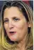  ??  ?? Chrystia Freeland