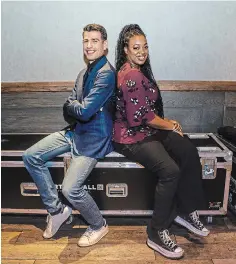  ?? BOB TYMCZYSZYN ST. CATHARINES STANDARD PHOTO ?? Oakville’s Mark Clearview and Toronto’s Natalie Morris have made it to the finale of “Canada’s Got Talent.” The show airs its season 3 finale from the OLG Stage at Fallsview Casino Tuesday night with $1 million going to the winner.