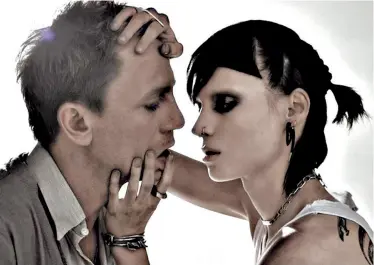  ??  ?? Daniel Craig and Rooney Mara in the US version of The Girl with the Dragon Tattoo (2011)