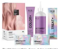  ?? ?? Vegan, ammonia-free, cruelty-free & gluten-free. $25 per kit. Available at Igkhair.com.