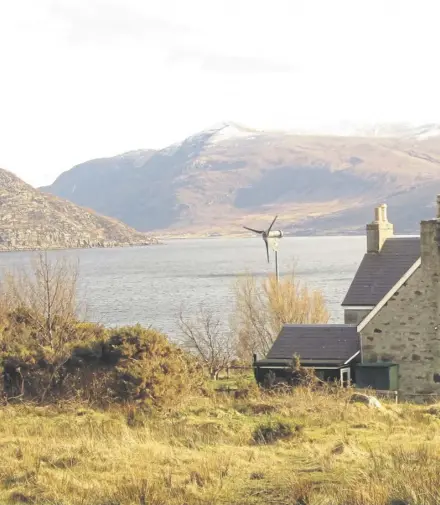  ?? ?? Scoraig School overlookin­g Little Loch Broom lies a little north west of Ullapool and south of the Summer Isles. Claire Pepper is pictured with her book, top left which evokes the life of, right, Mary Anne Mackenzie in late Victorian times and the school children of Scoraig, pictured far right.