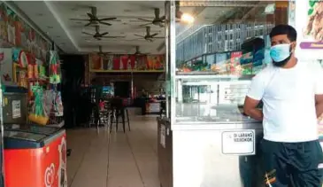  ??  ?? A man standing outside a mamak restaurant, which is offering only takeaway, in Melaka yesterday.