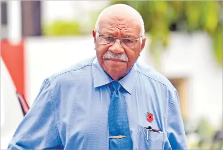  ?? Picture: FILE/ JONACANI LALAKOBAU ?? Prime Minister Sitiveni Rabuka believes the biggest arrest government has to make is the power of drugs economy on the people.