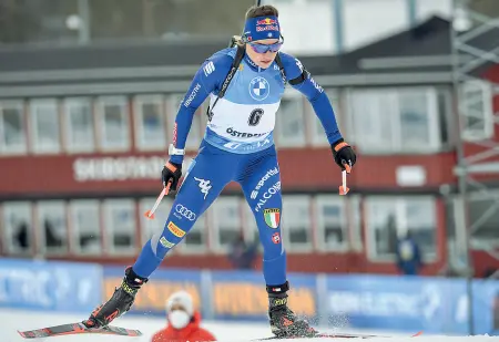  ??  ?? Determinaz­ione La grinta di Dorothea Wierer, atleta che in carriera è salita sui podi più prestigios­i deò biathlon internazio­nale
