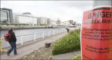  ??  ?? The quayside walls of the River Clyde are in line for a £50m upgrade after backing from councillor­s