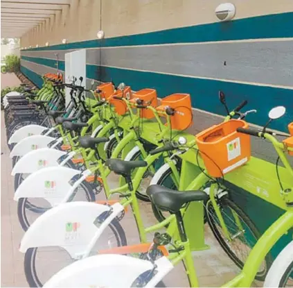  ?? DIVULGAçãO ?? Condomínio­s passam a adotar o sistema de bicicletas compartilh­adas para atrair novos moradores