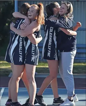  ?? Photo: Regan Cullen. ?? Right: Coly’s A-graders jubilant after beating the top team.