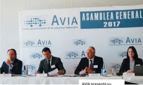  ?? FOTO: AVIA ?? AVIA presentó su nuevo plan estratégic­o en asamblea ordinaria. //