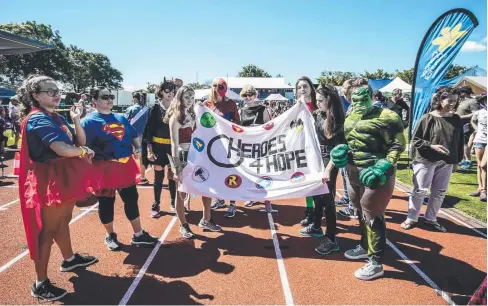  ??  ?? SUPER EFFORT: Heroes for Hope was one of 16 mixed teams of parents, staff and students from St Andrew’s Catholic College at the 2018 Cairns Relay for Life and raised $10,583.30 for Cancer Council Queensland’s fight against cancer. The combined teams raised $33,523.13.