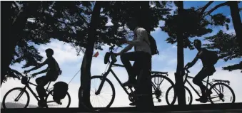  ?? Mason Trinca / Special to The Chronicle ?? Bicycling is popular in S.F., but many cycles in the bike-share program have been vandalized.