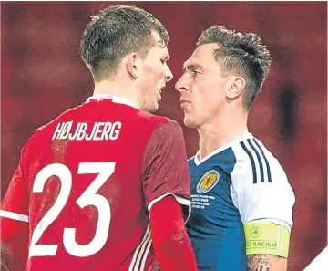  ??  ?? Scotland have badly missed Scott Brown’s in-your-face battling attitude.