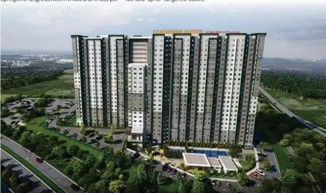  ?? SUNSURIA PIC ?? Tangerine Suites is the most attainable housing project in Sunsuria City.