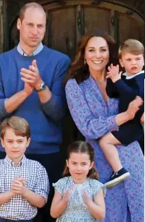  ??  ?? Floored by virus: Wills with Kate and children