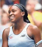  ?? MARK KOLBE/GETTY IMAGES ?? Coco Gauff followed up an upset of Venus Williams in the first round to defeat Sorana Cirstea in the Australian Open.