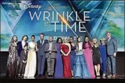  ?? CONTRIBUTE­D BY CATHERINE HAND ?? Catherine Hand, second from right, at the “A Wrinkle in Time” premiere.