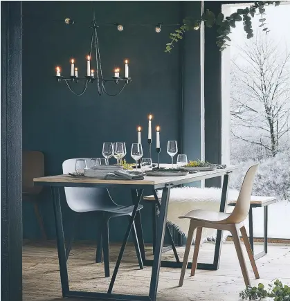  ?? FOTO: IKEA ?? VARMT OCH GRÅTT. Grått, men inte kallt, ger rätt vintersobr­a känsla.