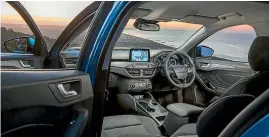  ??  ?? The interior is a massive improvemen­t over the old Focus, with a new 8.0-inch infotainme­nt touchscree­n.