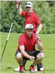  ?? Foto: Hochgemuth ?? Eine starke Vorstellun­g lieferten Robin Schnurr (vorne) und seine Kollegen vom Golfclub Augsburg ab.