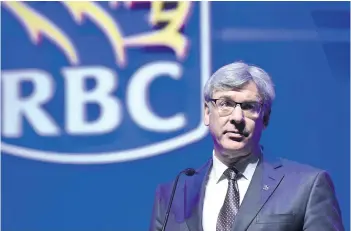  ?? THE CANADIAN PRESS FILES ?? Royal Bank president David McKay’s compensati­on was on par last year with the bank’s previous CEO, Gordon Nixon. The newest crop of Canadian bank CEOs are starting to see their compensati­on rise in relation to rising share prices and strong performanc­e.