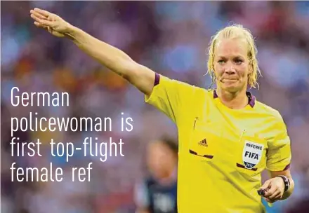  ?? REUTERS PIC ?? Bibiana Steinhaus has been a German FA referee since 1999.