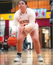  ?? PHOTO BY BILLY GUTHRIE MEDIA ?? Lady Red Tornadoes senior center Laken Powe (44).