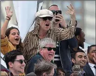  ??  ?? Insulting: Bob Geldof gestures at fishermen