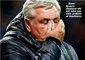  ?? ?? > Steve Bruce’s dismissal will not solve one clear problem at Hawthorns