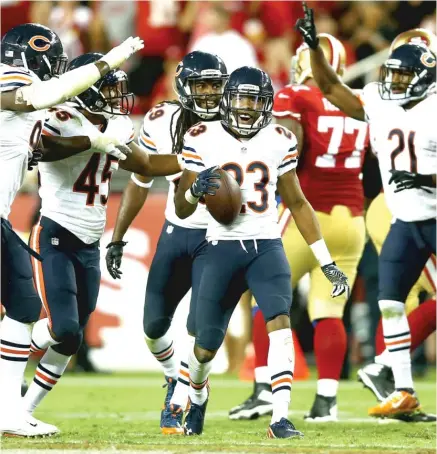  ??  ?? Since his big game against the 49ers as a rookie in 2014, cornerback Kyle Fuller has failed to live up to expectatio­ns. | GETTY IMAGES