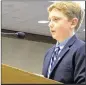  ?? KEN HERMAN
/ AMERICAN-STATESMAN ?? Jacob Hale, 13, of Austin, testifies Tuesday before the House Culture, Recreation and Tourism Committee in favor of HB 1242.