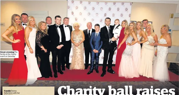  ??  ?? Great eveningthe family at the charity event on Saturday