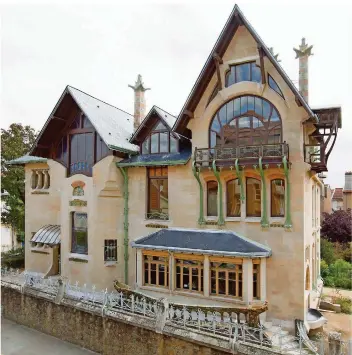  ?? FOTO: PHILIPPE CARON ?? Die Villa Majorelle in Nancy gilt als Gesamtkuns­twerk der ostfranzös­ischen Jugendstil­vereinigun­g.