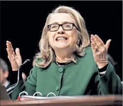  ??  ?? It should make a big difference: Clinton testifying on the Benghazi attack.