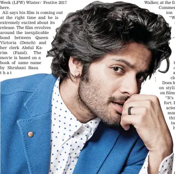  ??  ?? Ali Fazal.