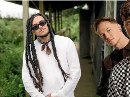  ??  ?? Melodownz, above, discovered his Nga¯puhi through the Waiata/Anthems project while Drax Project, right, were happy to revisit the process after taking part in the original 2019 album.